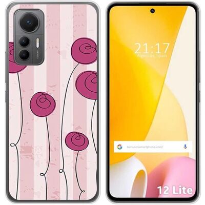 Coque en silicone vintage avec fleurs pour Xiaomi 12 Lite 5G - Publicité Coque en silicone vintage avec fleurs pour Xiaomi 12 Lite 5G - Publicité
