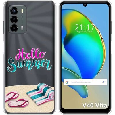 Coque Silicone Transparente ZTE Blade V40 Vita - Design Été - Publicité Coque Silicone Transparente ZTE Blade V40 Vita - Design Été - Publicité