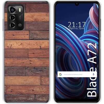 Coque en silicone pour ZTE Blade A72 design Bois - Publicité Coque en silicone pour ZTE Blade A72 design Bois - Publicité