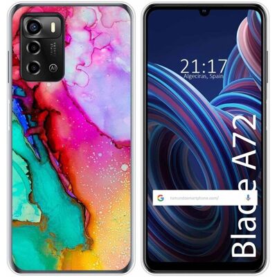 Coque Silicone Design Marbre pour ZTE Blade A72 - Étui - Publicité Coque Silicone Design Marbre pour ZTE Blade A72 - Étui - Publicité