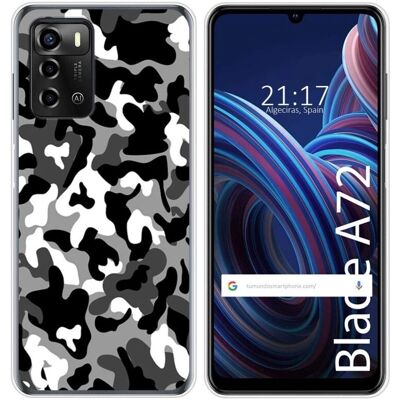 Coque Silicone pour ZTE Blade A72 Camouflage Neige - Étui - Publicité Coque Silicone pour ZTE Blade A72 Camouflage Neige - Étui - Publicité