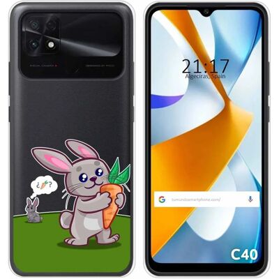 Coque en silicone transparente pour Xiaomi POCO C40 avec motif de Lapin - Publicité Coque en silicone transparente pour Xiaomi POCO C40 avec motif de Lapin - Publicité