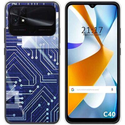 Coque Silicone POCO C40 - Design Circuit - Publicité Coque Silicone POCO C40 - Design Circuit - Publicité