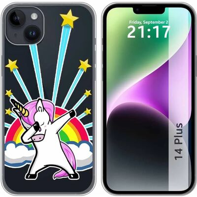 Coque transparente unicornio pour iPhone 14 Plus - TUMUNDOSMARTPHONE - Publicité Coque transparente unicornio pour iPhone 14 Plus - TUMUNDOSMARTPHONE - Publicité