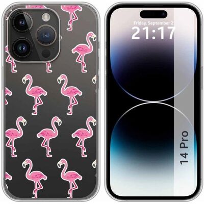 Coque TUMUNDOSMARTPHONE pour iPhone 14 Pro 6.1 Flamenco Transparent Multicolore - Publicité Coque TUMUNDOSMARTPHONE pour iPhone 14 Pro 6.1 Flamenco Transparent Multicolore - Publicité