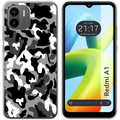 Coque en silicone Tumundosmartphone Xiaomi Redmi A1 Camouflage Neige - Publicité Coque en silicone Tumundosmartphone Xiaomi Redmi A1 Camouflage Neige - Publicité