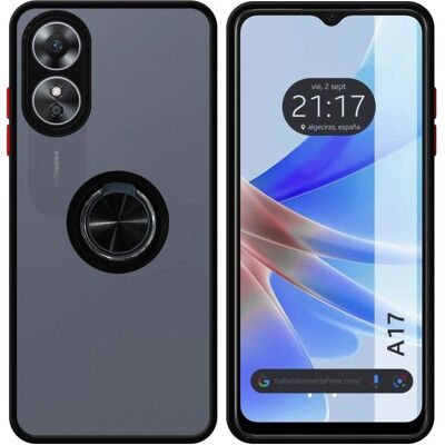 Coque noire TUMUNDOSMARTPHONE Oppo A17 avec anneau métallique rotatif - Publicité Coque noire TUMUNDOSMARTPHONE Oppo A17 avec anneau métallique rotatif - Publicité