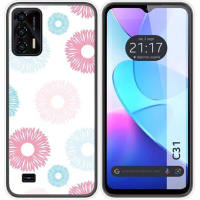 Coque florale multicolore pour Oukitel c31 - Publicité Coque florale multicolore pour Oukitel c31 - Publicité
