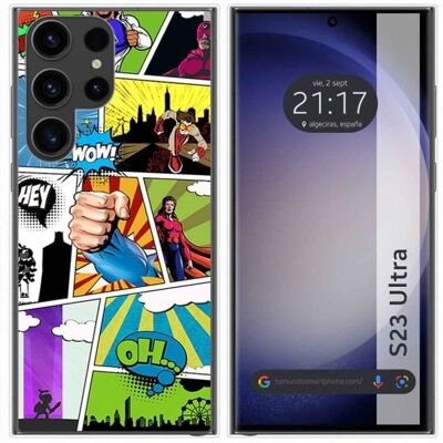 Samsung Galaxy S23 Ultra 5G - Coque Design Bande Dessinée - Publicité Samsung Galaxy S23 Ultra 5G - Coque Design Bande Dessinée - Publicité