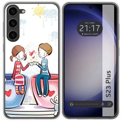 Coque en silicone Tumundosmartphone Samsung Galaxy S23+ Plus 5G Café - Étui pour Smartphone - Publicité Coque en silicone Tumundosmartphone Samsung Galaxy S23+ Plus 5G Café - Étui pour Smartphone - Publicité