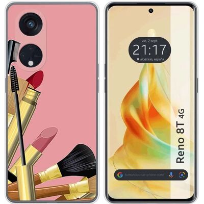 Coque en silicone pour Oppo Reno 8T 4G - Design de pinceaux personnalisé - Publicité Coque en silicone pour Oppo Reno 8T 4G - Design de pinceaux personnalisé - Publicité