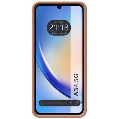 Coque en Silicone Liquide Tumundosmartphone Samsung Galaxy A34 5G Rose Coque en Silicone Liquide Tumundosmartphone Samsung Galaxy A34 5G Rose