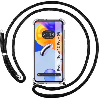 Coque antichoc Xiaomi Redmi Note 12 Pro+ Plus 5G Transparente avec Lanière - Publicité Coque antichoc Xiaomi Redmi Note 12 Pro+ Plus 5G Transparente avec Lanière - Publicité