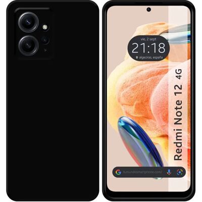 Coque en Silicone Noire Xiaomi Redmi Note 12 4G - Étui téléphone - Publicité Coque en Silicone Noire Xiaomi Redmi Note 12 4G - Étui téléphone - Publicité