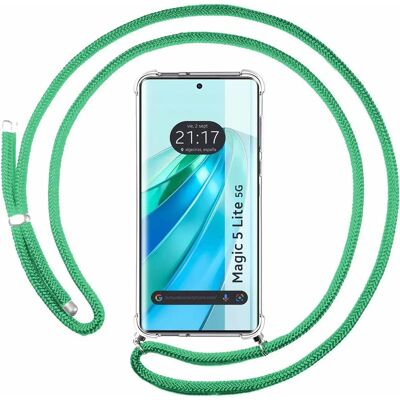 Coque avec porte-clés Honor Magic 5 Lite 5G Vert Eau Coque avec porte-clés Honor Magic 5 Lite 5G Vert Eau