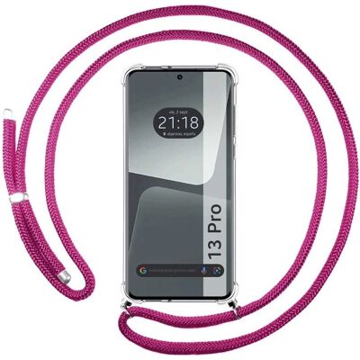Étui Suspendu Xiaomi 13 Pro 5G avec Cordon Rose Fuchsia Étui Suspendu Xiaomi 13 Pro 5G avec Cordon Rose Fuchsia