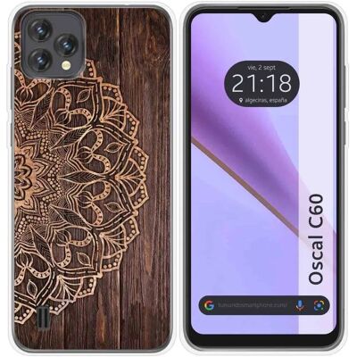 Coque en silicone Blackview Oscal C60 motif bois - Étui téléphone - Publicité Coque en silicone Blackview Oscal C60 motif bois - Étui téléphone - Publicité
