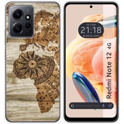 Coque en silicone Tumundosmartphone TMS116468 pour Xiaomi Redmi Note 12 4G - Design en bois - Publicité Coque en silicone Tumundosmartphone TMS116468 pour Xiaomi Redmi Note 12 4G - Design en bois - Publicité