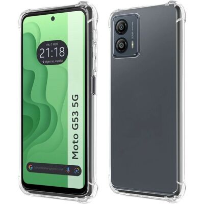 Coque en silicone transparente pour Motorola Moto G53 5G - Publicité Coque en silicone transparente pour Motorola Moto G53 5G - Publicité