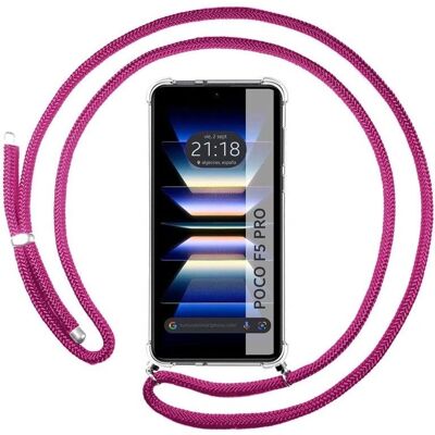 TUMUNDO Telefoonhoesje voor Xiaomi POCO F5 PRO 5G - Schokbestendig, met Koord TUMUNDO Telefoonhoesje voor Xiaomi POCO F5 PRO 5G - Schokbestendig, met Koord