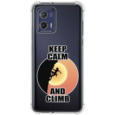 Coque en silicone pour Motorola Moto G73 5G - Femme Escalade - Publicité Coque en silicone pour Motorola Moto G73 5G - Femme Escalade - Publicité