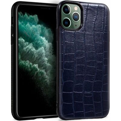 Cool Navy Lederen iPhone 11 Pro Max Hoes - Telefoonhoesje Cool Navy Lederen iPhone 11 Pro Max Hoes - Telefoonhoesje