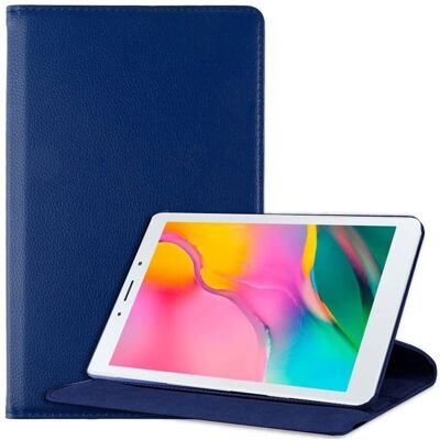 Custodia in Ecopelle Blu per Samsung Galaxy Tab A 2019 T290 T295 - Girevole Antishock Custodia in Ecopelle Blu per Samsung Galaxy Tab A 2019 T290 T295 - Girevole Antishock