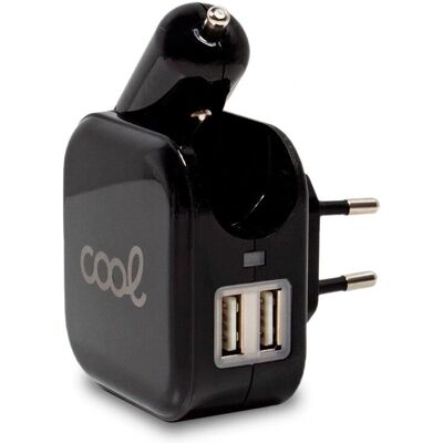 Carregador Universal Cool 8434847031095 para carro e parede - Carregador de dispositivos móveis Carregador Universal Cool 8434847031095 para carro e parede - Carregador de dispositivos móveis