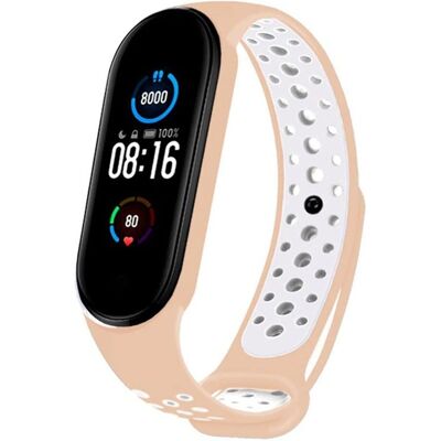 Correa de silicona rosa deportiva para Xiaomi Mi Band 5/6/7 - Accesorio Correa de silicona rosa deportiva para Xiaomi Mi Band 5/6/7 - Accesorio
