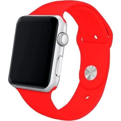 Correa de silicona roja para Apple Watch Series 1-6/SE Correa de silicona roja para Apple Watch Series 1-6/SE