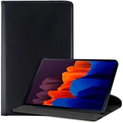 Funda de cuero sintético para Samsung Galaxy Tab S7 Plus/Tab S8 Plus - 12.4" - Negro Funda de cuero sintético para Samsung Galaxy Tab S7 Plus/Tab S8 Plus - 12.4" - Negro