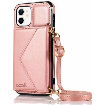Funda colgante Wallet Rosa para iPhone 12 Mini - Funda de móvil Funda colgante Wallet Rosa para iPhone 12 Mini - Funda de móvil