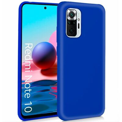 Funda de Silicona Azul para Xiaomi Redmi Note 10, Note 10s Funda de Silicona Azul para Xiaomi Redmi Note 10, Note 10s