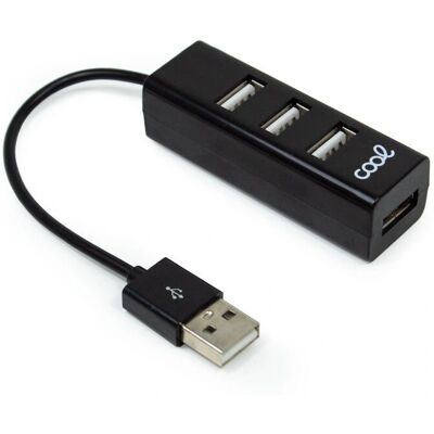 Hub USB Cool 8434847053820 - 4 Porte, Nero - USB 2.0 Hub USB Cool 8434847053820 - 4 Porte, Nero - USB 2.0