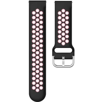 Bracelet Montre Connectée 20mm Noir-Rose pour Amazfit Bip GTS Bip Lite Huawei Samsung Oslo Bracelet Montre Connectée 20mm Noir-Rose pour Amazfit Bip GTS Bip Lite Huawei Samsung Oslo