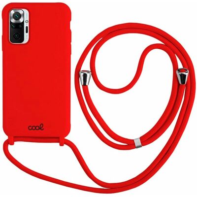 Funda Cool Xiaomi Redmi Note 10S Rojo con Cordón Funda Cool Xiaomi Redmi Note 10S Rojo con Cordón