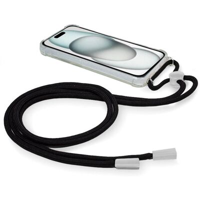 Apple iPhone 15 Zwart Transparant Schokbestendige Telefoonhoesje - Telefoonhoesje Apple iPhone 15 Zwart Transparant Schokbestendige Telefoonhoesje - Telefoonhoesje
