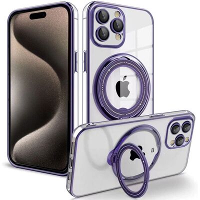 Custodia Magnetica Viola Cool per iPhone 15 Pro Max - Cover Smartphone Custodia Magnetica Viola Cool per iPhone 15 Pro Max - Cover Smartphone