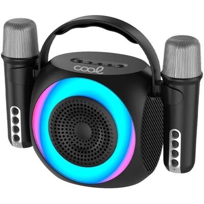 Haut-parleur Karaoke Bluetooth Cool - Portable 6W & 2 Microphones - Publicité Haut-parleur Karaoke Bluetooth Cool - Portable 6W & 2 Microphones - Publicité