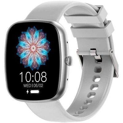 Montre Connectée Grise Cool Border - Rythme, Appels, Sports - Publicité Montre Connectée Grise Cool Border - Rythme, Appels, Sports - Publicité
