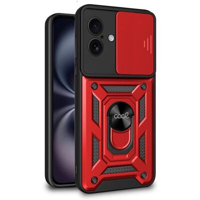 COOL iPhone 16 Rode Hard Ring Hoesje - Telefoonhoesje COOL iPhone 16 Rode Hard Ring Hoesje - Telefoonhoesje