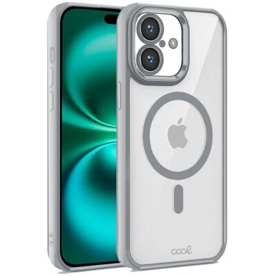 Funda COOL Plata - Magnética, Transparente - Teléfono Funda COOL Plata - Magnética, Transparente - Teléfono