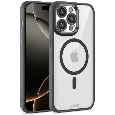 Cool Funda iPhone 16 Pro - Transparant met Zwarte Randen Telefoonhoesje Cool Funda iPhone 16 Pro - Transparant met Zwarte Randen Telefoonhoesje