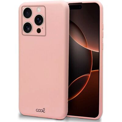 Capa de Silicone Rosa Flexível COOL para iPhone 16 Pro Max Capa de Silicone Rosa Flexível COOL para iPhone 16 Pro Max