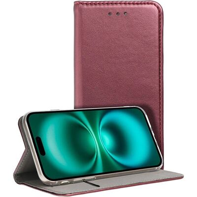 Cool Funda iPhone 16 Plus Burgundy Flip Cover Cool Funda iPhone 16 Plus Burgundy Flip Cover