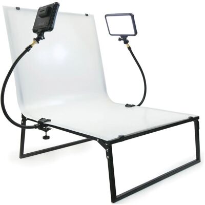 BeMatik - Mesa fotográfica plegable con luces LED - Estudio de bodegones BeMatik - Mesa fotográfica plegable con luces LED - Estudio de bodegones