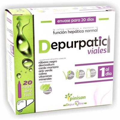 Pinisan Depurpatic 20 Vials - Leberunterstützung Veganes Supplement Pinisan Depurpatic 20 Vials - Leberunterstützung Veganes Supplement