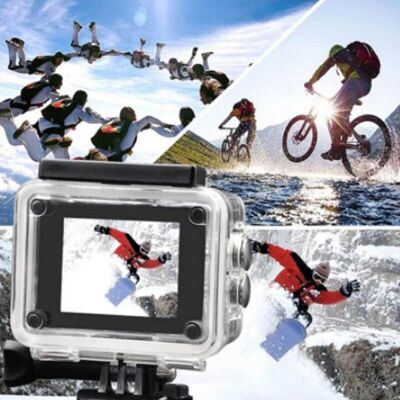 Cámara Deportiva Klack K1080 - Resistente al agua 30m, Pantalla táctil 2", Gran angular 170°, Full HD Cámara Deportiva Klack K1080 - Resistente al agua 30m, Pantalla táctil 2", Gran angular 170°, Full HD