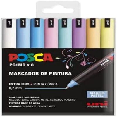 POSCA Pastell-Marker Set - Filzstifte - 8 Stück POSCA Pastell-Marker Set - Filzstifte - 8 Stück
