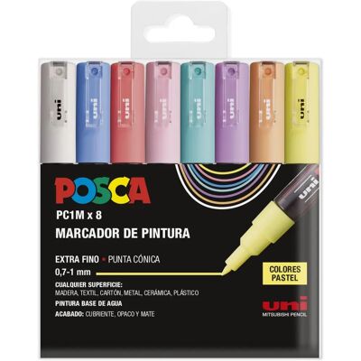 POSCA PC-1M/8C Filzstifte - Mehrfarbig - 8 Stück POSCA PC-1M/8C Filzstifte - Mehrfarbig - 8 Stück